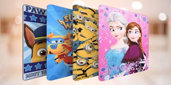 Dětské flísové deky s motivy Frozen i Mimoni