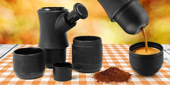 Přenosný ruční kávovar na espresso