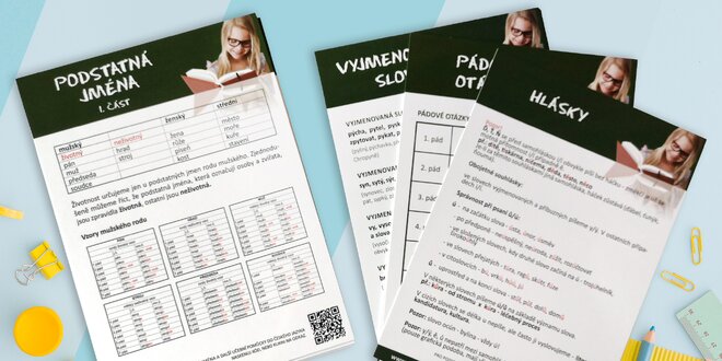 Praktické karty na procvičování učiva z češtiny