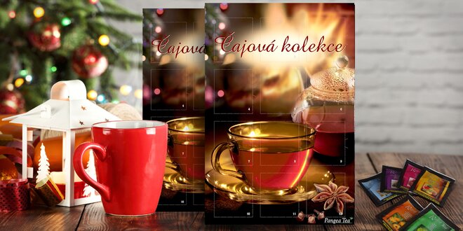 2 adventní kalendáře s různými druhy čajů