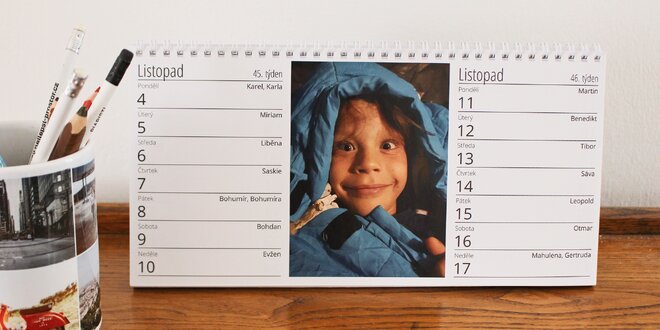 Stolní kalendář z vašich nejmilejších fotek