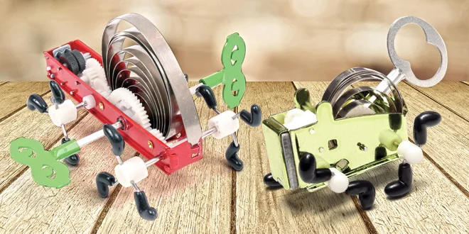 Designové mechanické hračky na klíček či pérko