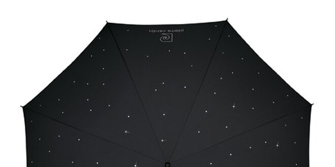 Dámský černý deštník Pierre Cardin s kamínky