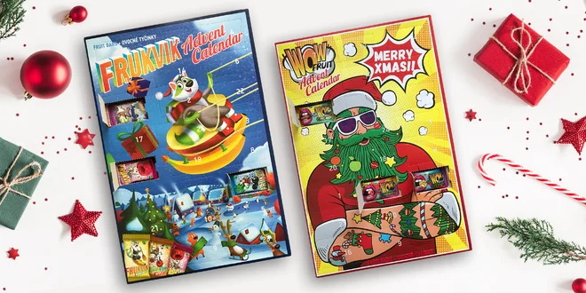 Zdravý adventní kalendář plný ovocných tyčinek