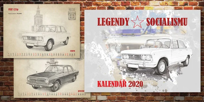 Nástěnný kalendář formátu A3: Legendy socialismu