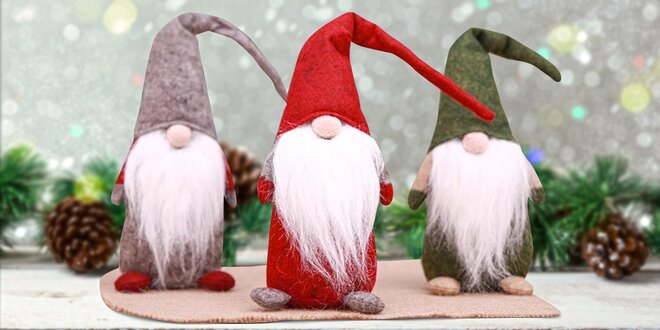 Roztomilá vánoční dekorace: Skřítci z plsti