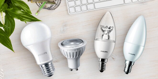 LED žárovky Philips pro patice E27, E14 i GU10
