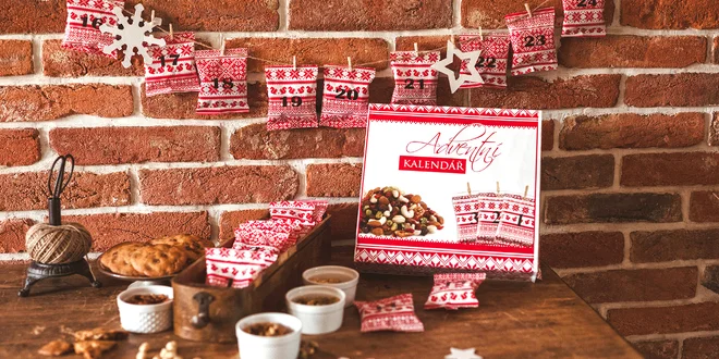 Adventní oříškovo-ovocný kalendář plný dobrot