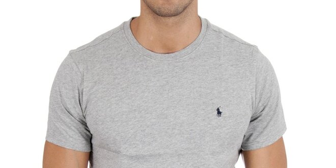 Melírované šedivé tričko Polo Ralph Lauren