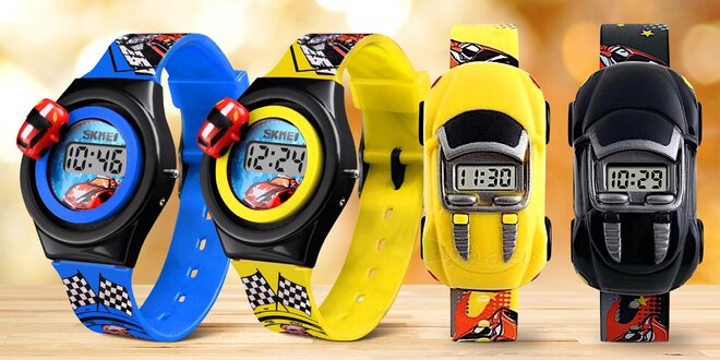 Dětské hodinky s auty: 2 varianty ve 4 barvách