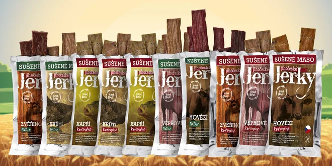 10 balíčků sušeného masa Jihočeské Jerky
