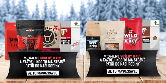 Sušené speciality: balíčky kančího i sobího masa