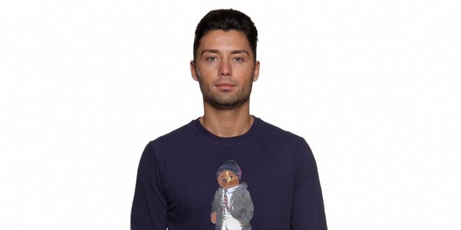 Temně modré tričko Ralph Lauren s medvědem