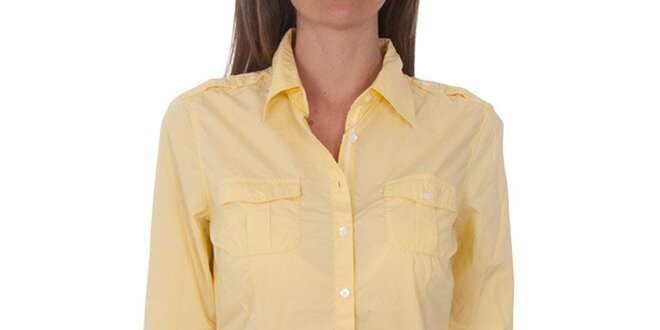 Dámská vanilkově žlutá košile Tommy Hilfiger