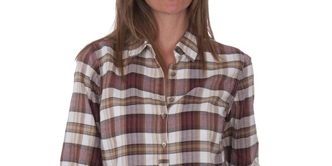 Dámská hnědá kostkovaná košile Tommy Hilfiger