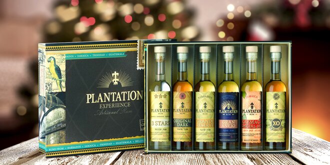 Degustační dárková kazeta se 6 rumy Plantation