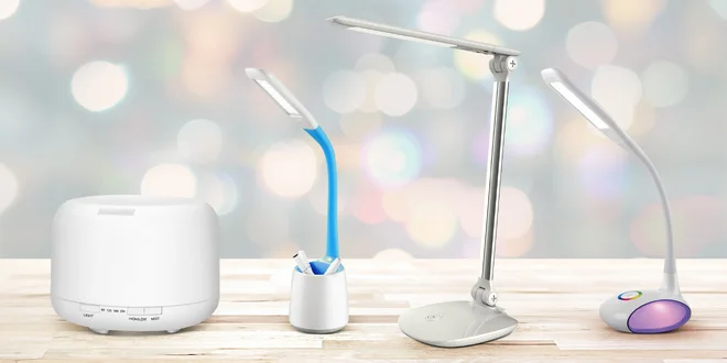 Stolní LED lampičky s difuzérem i USB portem