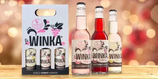 3 ks svěžího nápoje Winka v dárkovém balení