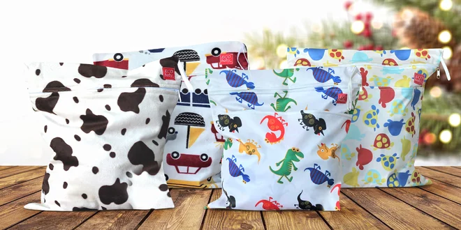 Uzavíratelné nepromokavé tašky nejen na plenky