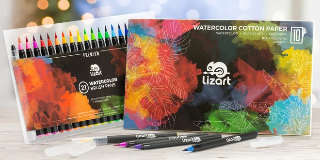 Sada 21 štětcových per pro vaše kreativní chvilky