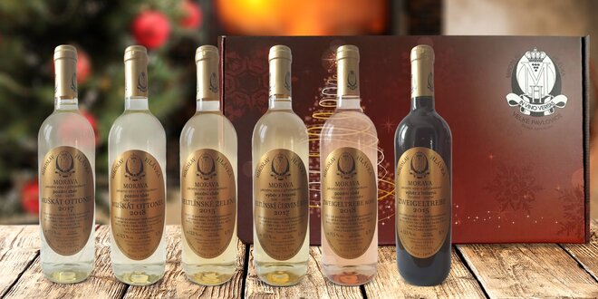 Dárková kolekce 6 přívlastkových vín Hlávka