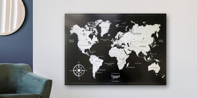 Pro nadšené cestovatele: mapa světa, A1 nebo A2