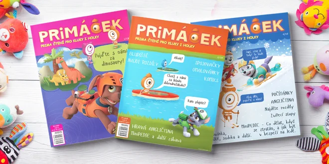 Roční předplatné časopisu Primáček, hračky, dárky