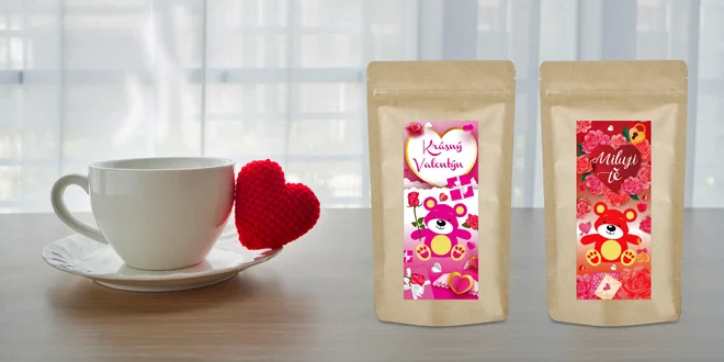 Medvídkové čaje v romantickém valentýnském balení