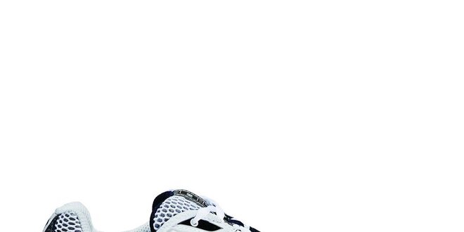 Pánské šedo-bílé běžecké boty New Balance s modrými detaily