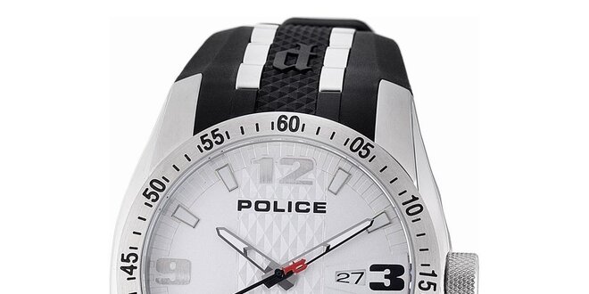 Pánské analogové hodinky s bílým ciferníkem Police