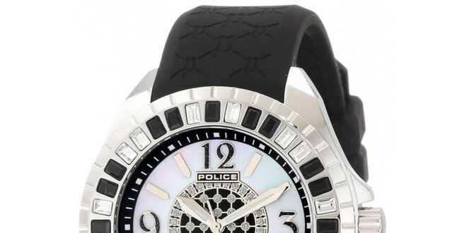 Dámské analogové hodinky s černým řemínkem Police