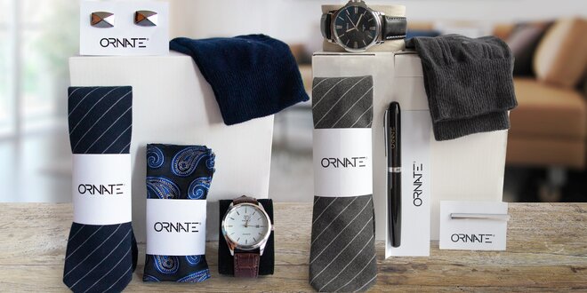 Balíček perfektního muže: kravata, hodinky i pero