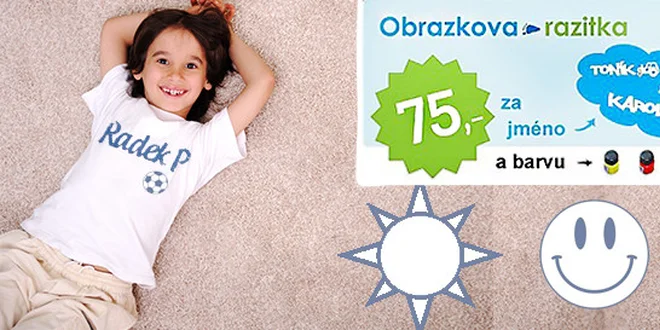 Razítko a barva na textil pro tvořivé maminky i děti