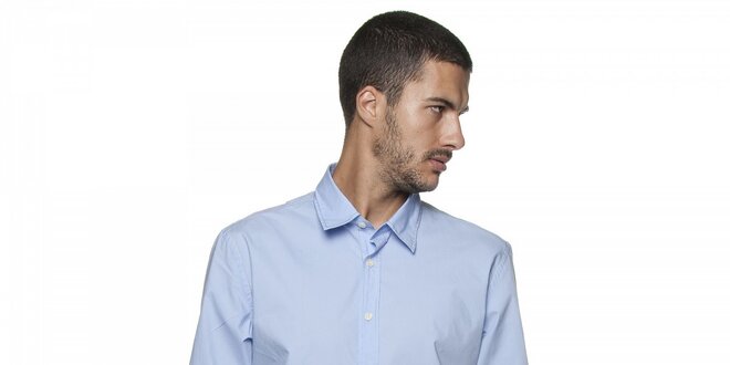 Pánská světle modrá košile Armand Basi s barevným prošíváním