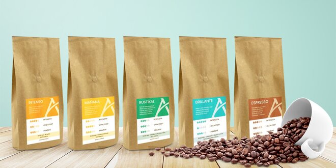 7 degustačních balíčků kávy Alesio