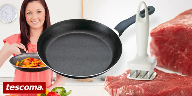 Praktická pánev a tenderizer na maso Tescoma