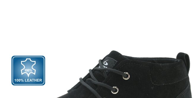 Pánské černé kožené boty Beppi