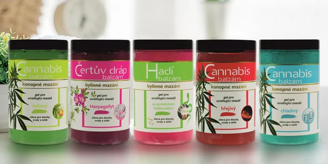 Masážní gely Cannabis: hřejivý i chladivý