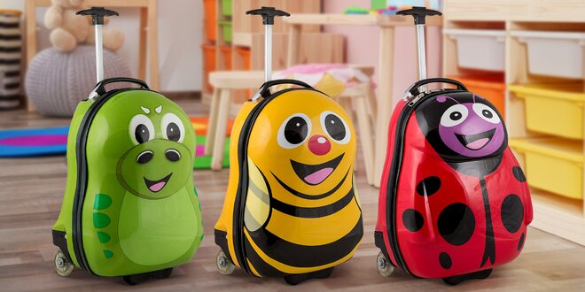 Roztomilý dětský kufr: včelka, dinosaurus a beruška