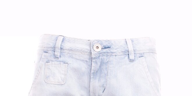 Dámské modro-bílé pruhované minikraťasy Exe Jeans