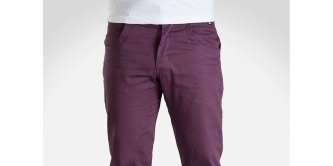 Pánské vínově fialové kalhoty Skank