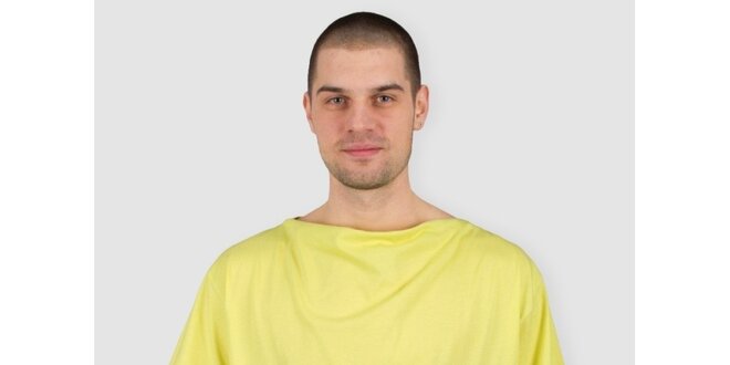 Pánské žluto-zelené tričko Skank