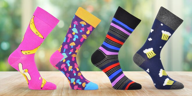 Dětské, dámské i pánské ponožky v různých vzorech