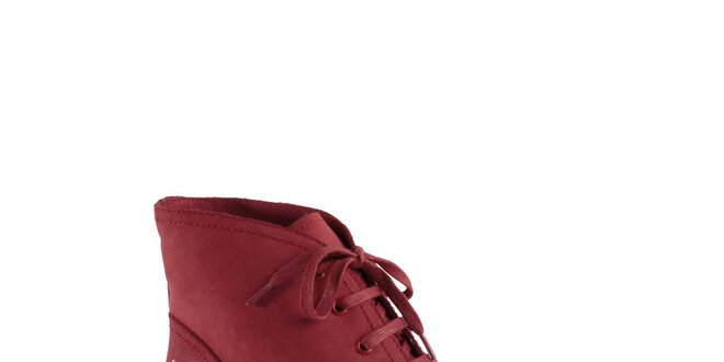 Dámské červené kotníkové boty s pusinkou Lola Ramona