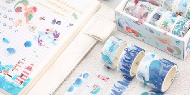 10 dekorativních washi pásek v různých šířkách
