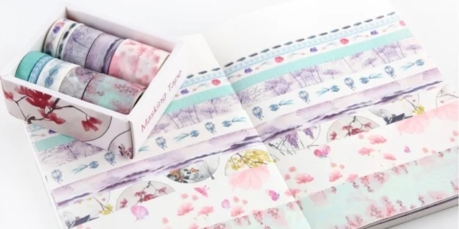 10 dekorativních washi pásek v různých šířkách