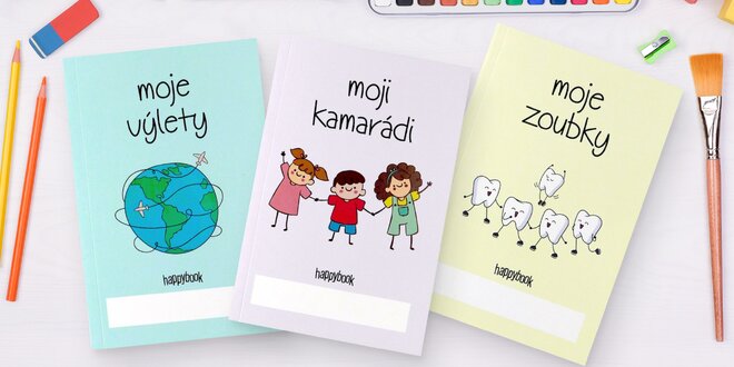 Hravé dětské zápisníky s úkoly: výlety, knížky, kresby
