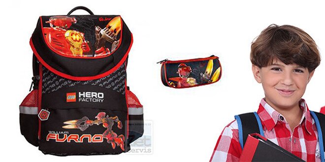 Školní batoh LEGO Hero Factory + zdarma pouzdro LEGO Hero Factory