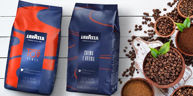 1 kilogram zrnkové kávy Lavazza