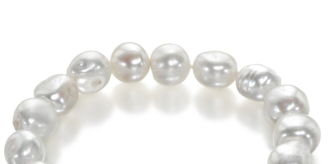 Náramek Orchira s bílými perlami a růžičkou